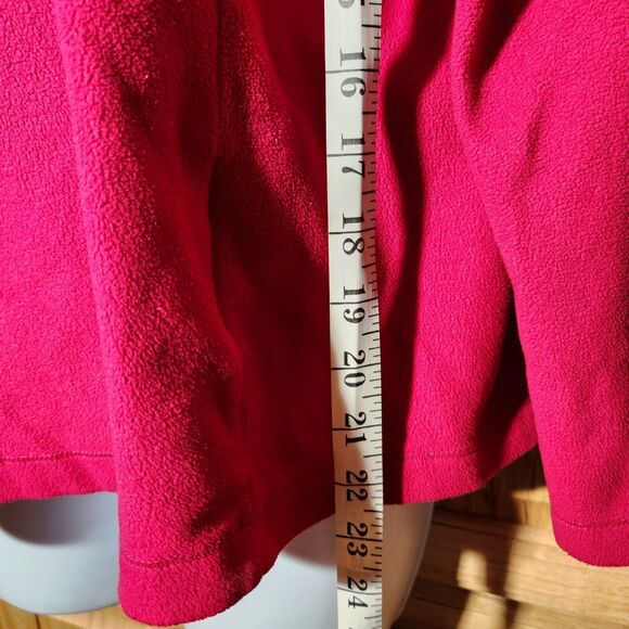Lands’ End Fleece Pullover Women’s Medium – Red Quarter Zip - Picture 4 of 6